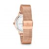 Luxury rose gold mesh watch with crystals