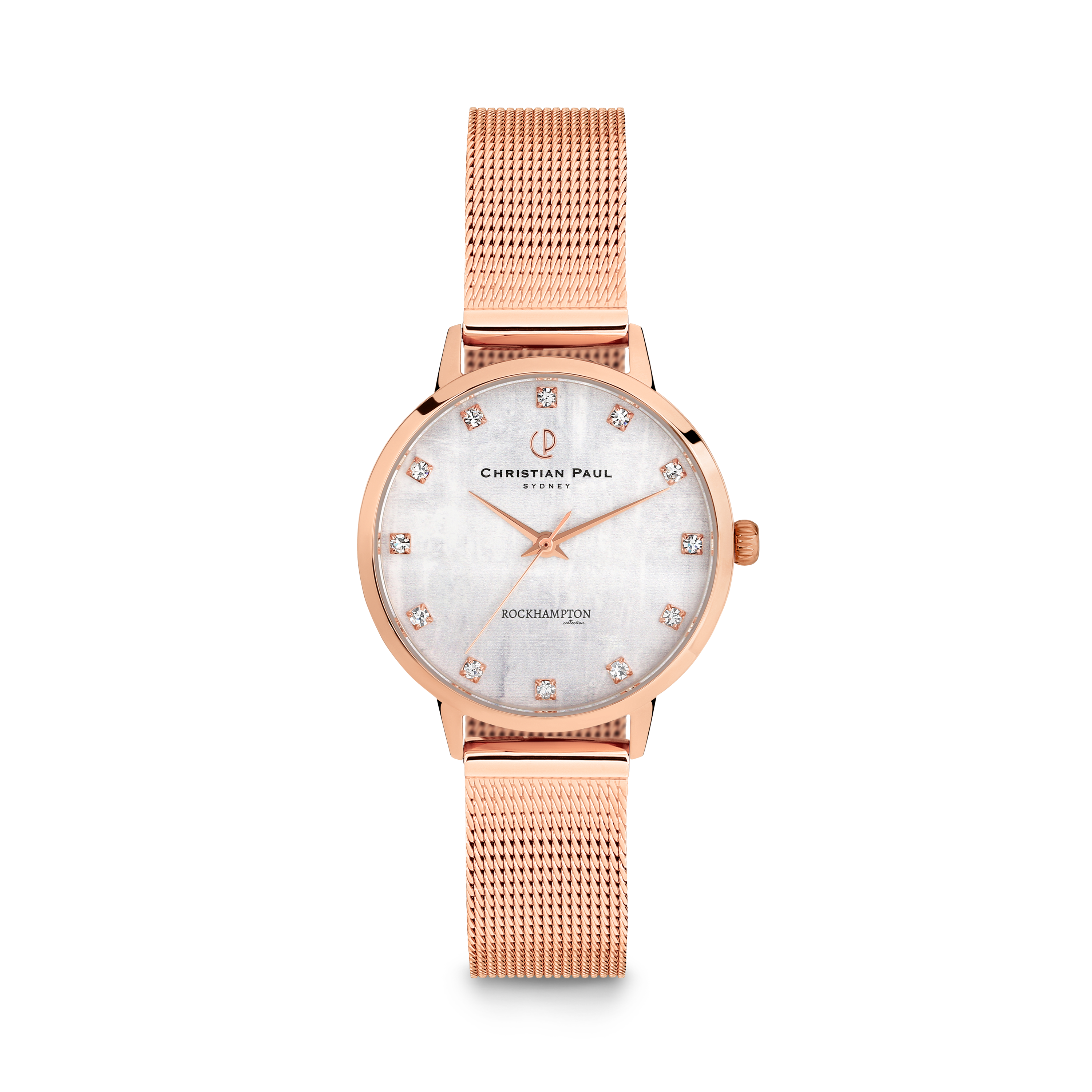 Luxury rose gold gem dial and gold dial genuine rose gold mesh watch
