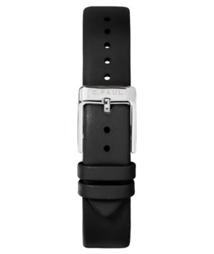 Luxury black and silver unstitched genuine leather band